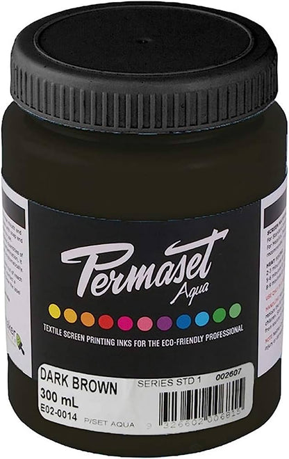 Permaset AQUA Fabric Ink 300ml DARK BROWN