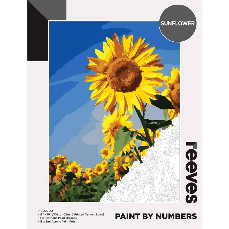 Reeves Paint By Numbers 12x16 inch - Sunflower