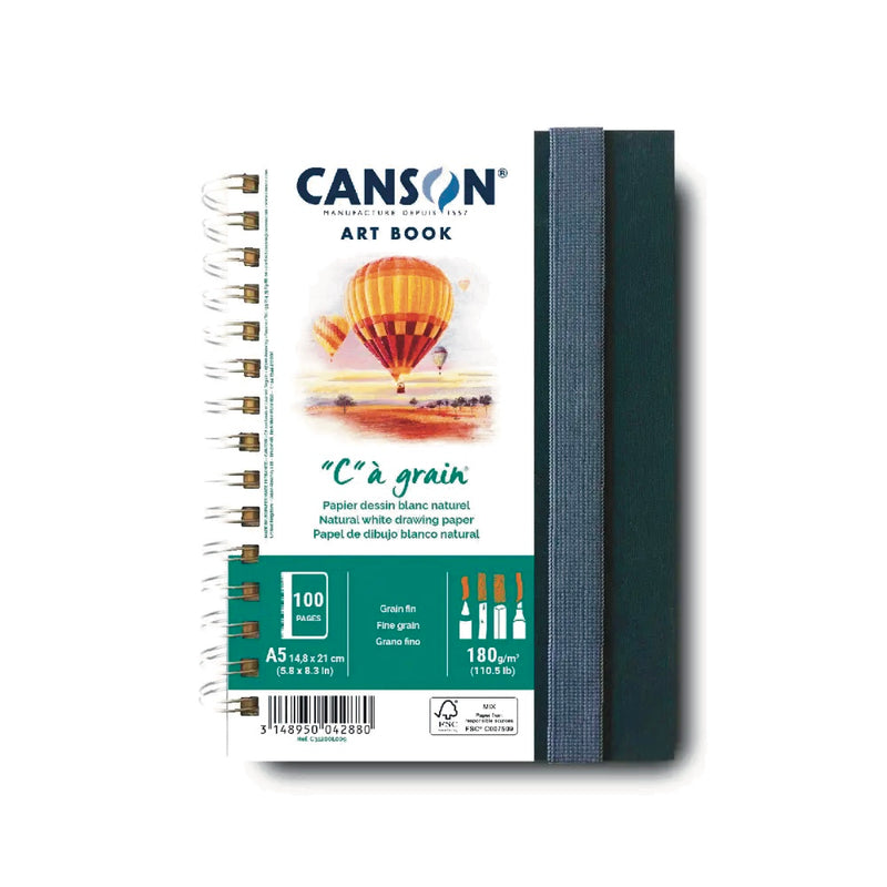 Canson Prof Book 180 Pro CA Grain Portrait 50SH A5