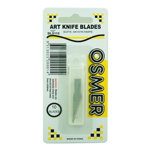 Osmer Art Knife Blade Pkt 10 to suit AK101N