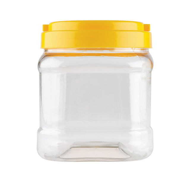 Educational Colours CLEAR JAR with YELLOW LID 1.5 Litre - each