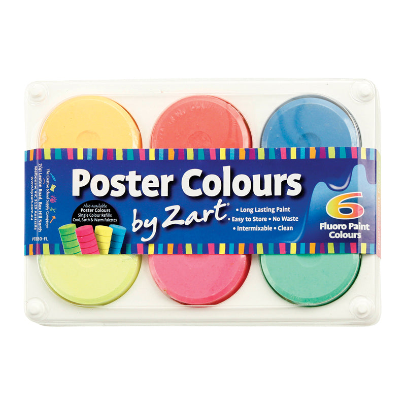Zart Poster Colours Palette of 6