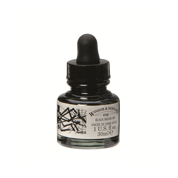 Winsor and Newton Drawing Ink - Indian Ink 951 with dropper
