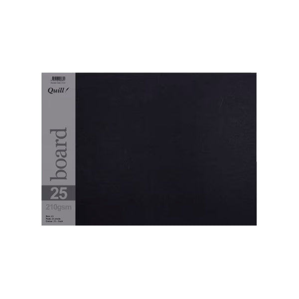 Quill A3 Board 210gsm Black pack of 25