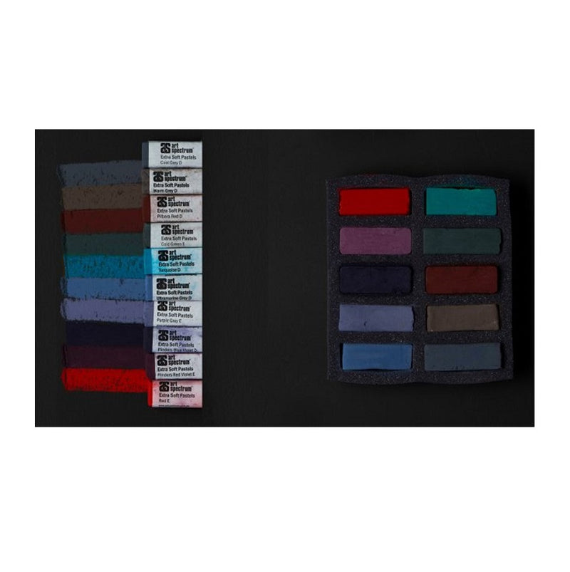 AS Extra Soft Square Pastels Box of 10 - Darks