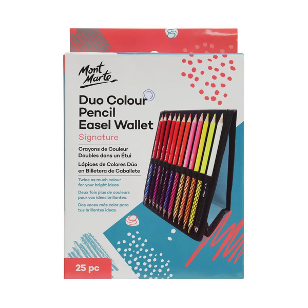 Mont Marte Duo Colour Pencil Easel Wallet 25pce