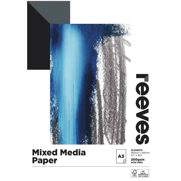 Reeves Mixed Media Pad 200gsm 15 sheets