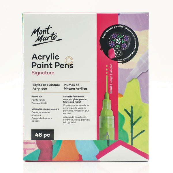 Mont Marte Acrylic Paint Pens Broad Tip 48pc