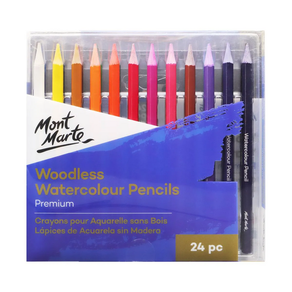 Mont Marte Woodless Watercolour Pencils 24pce