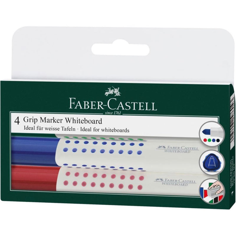 Faber-Castell Grip Whiteboard Marker wallet of 4