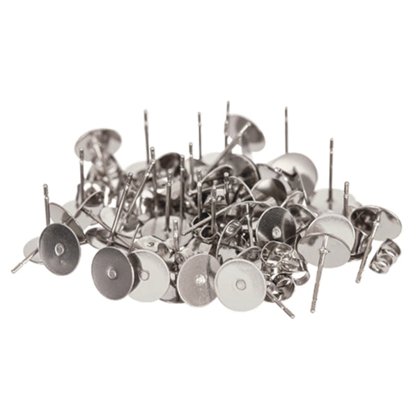 Zart Earring Posts and Studs 8mm Pack of 100