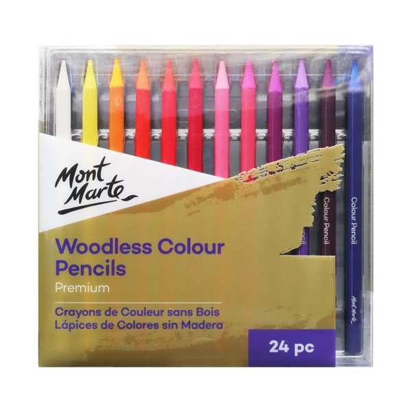 Mont Marte Woodless Colour Pencils 24pce