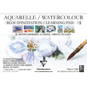 Clairefontaine Watercolour Learning Pad 300gsm