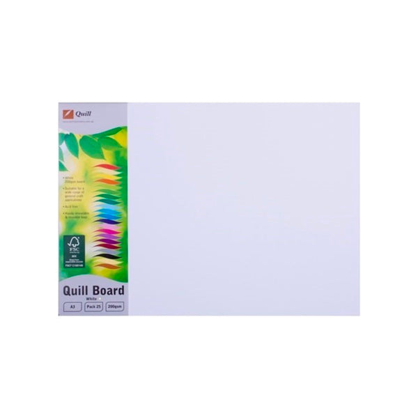 Quill A3 Board 200gsm White pack of 25