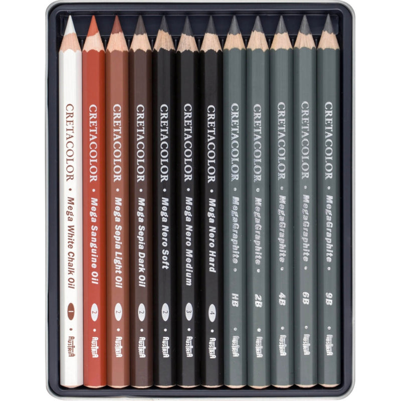 Cretacolor Mega Sketching Pencil Set of 12