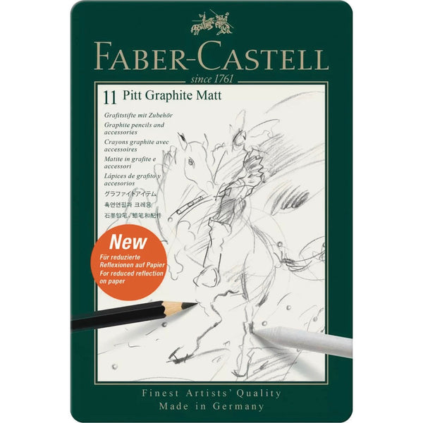 Faber-Castell Pitt Graphite Matt Pencil Tin of 11