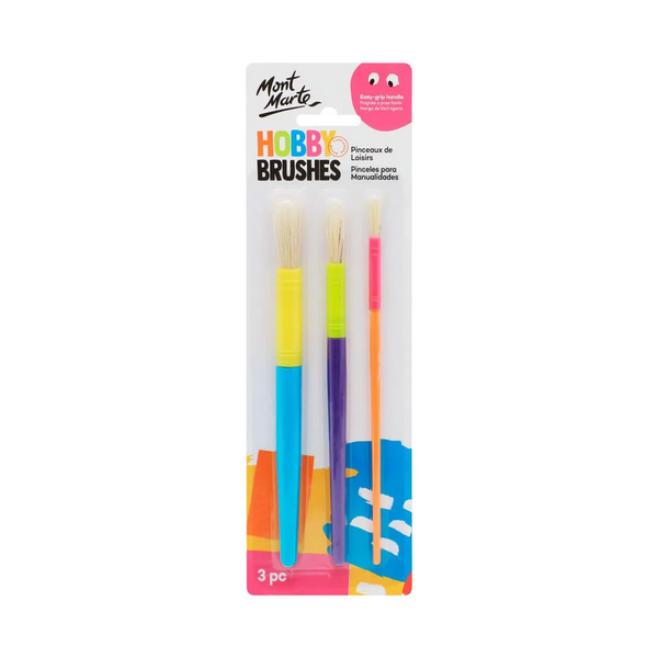 Mont Marte Kids Colour Hobby Brushes 3pce
