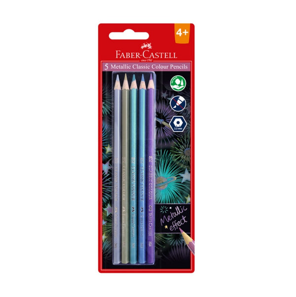 Faber-Castell Metallic Classic Colour Pencils Set of 5