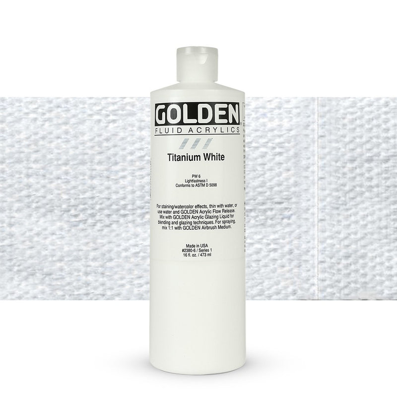 GOLDEN Fluid Acrylic 473ml S1 Titanium White