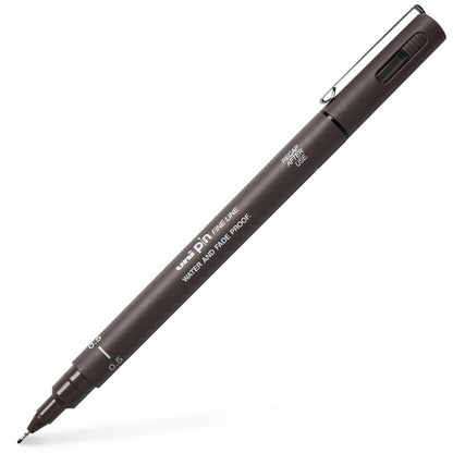 Uni Pin Fine Liner Pen 0.5mm Dark Grey