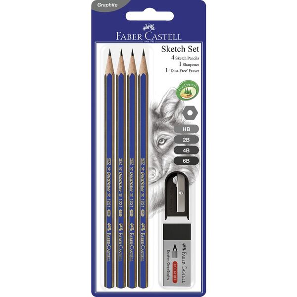 Goldfaber Graphite Pencil Sketch Set Assorted Pk 6
