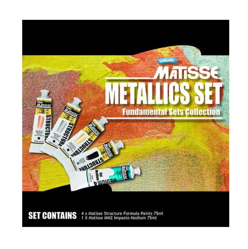 MATISSE STRUCTURE METALLICS SET 5 x 75ml image 1