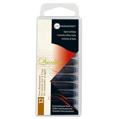 Manuscript Fountain Pen Ink Cartridge Pk 12