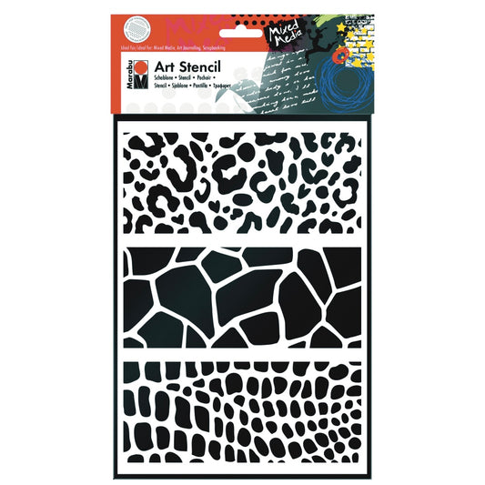 Marabu Art Stencil A4 - Animal Print Combination Default Title