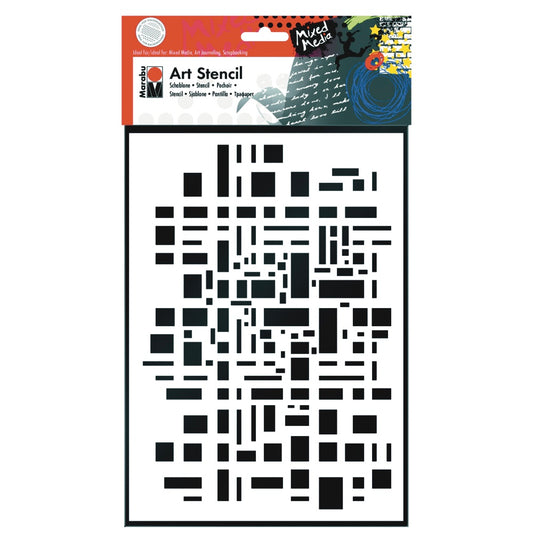 Marabu Art Stencil A4 - Graphic Pattern image 1