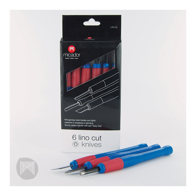 Micador Lino Carving Tools Set of 6 Easy Grip