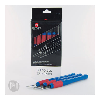 Micador Lino Carving Tools Set of 6 Easy Grip