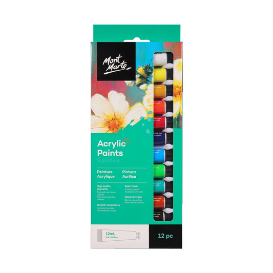 Mont Marte Acrylic Paints 12pce x 12ml Default Title