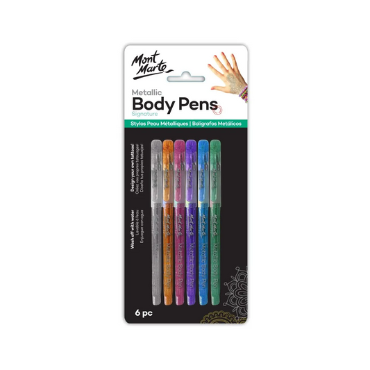 Mont Marte Body Art Markers - Metallic 6pce Default Title