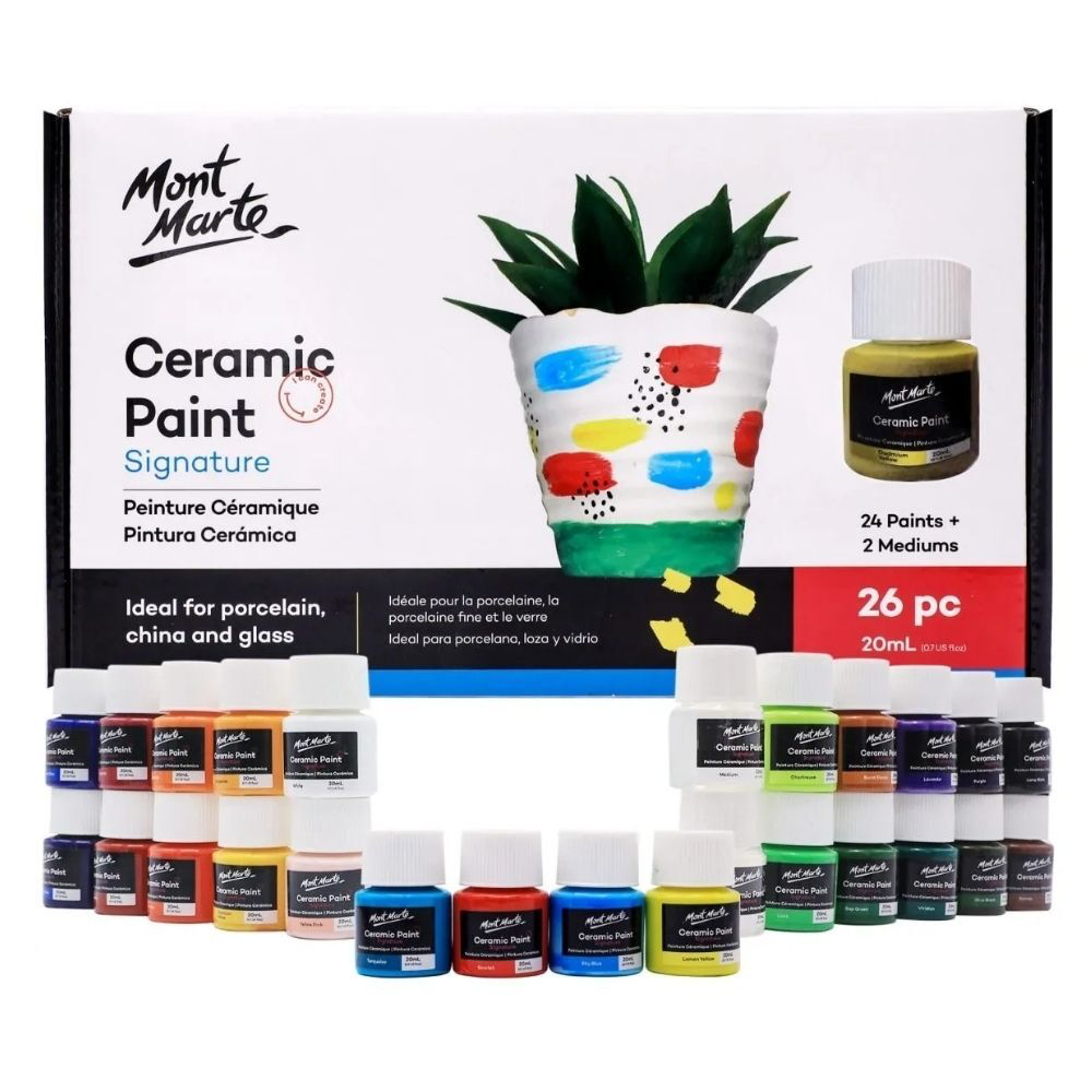 Mont Marte Ceramic Liquid Paint 26pc x 20ml Default Title