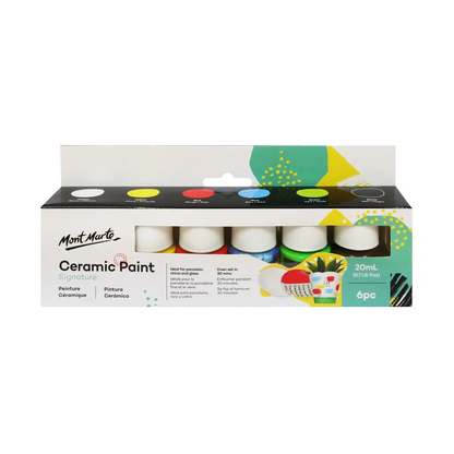 Mont Marte Ceramic Paint Set 6pce x 20ml Default Title