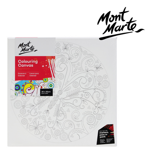 Mont Marte Colouring Canvas 30x30cm - Nature Assorted Default Title