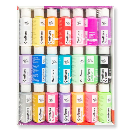 Mont Marte Crafters Colour Paint Set 21pc x 60ml Default Title