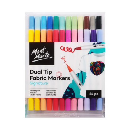 Mont Marte Dual Tip Fabric Markers 24pc Default Title