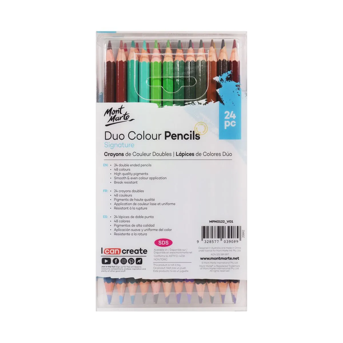 Mont Marte Duo Colour Pencils 24pce