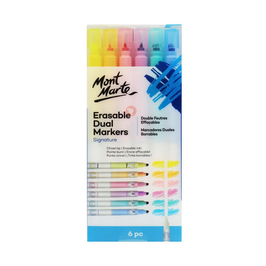 Mont Marte Erasable Dual End Markers 6pc image 1