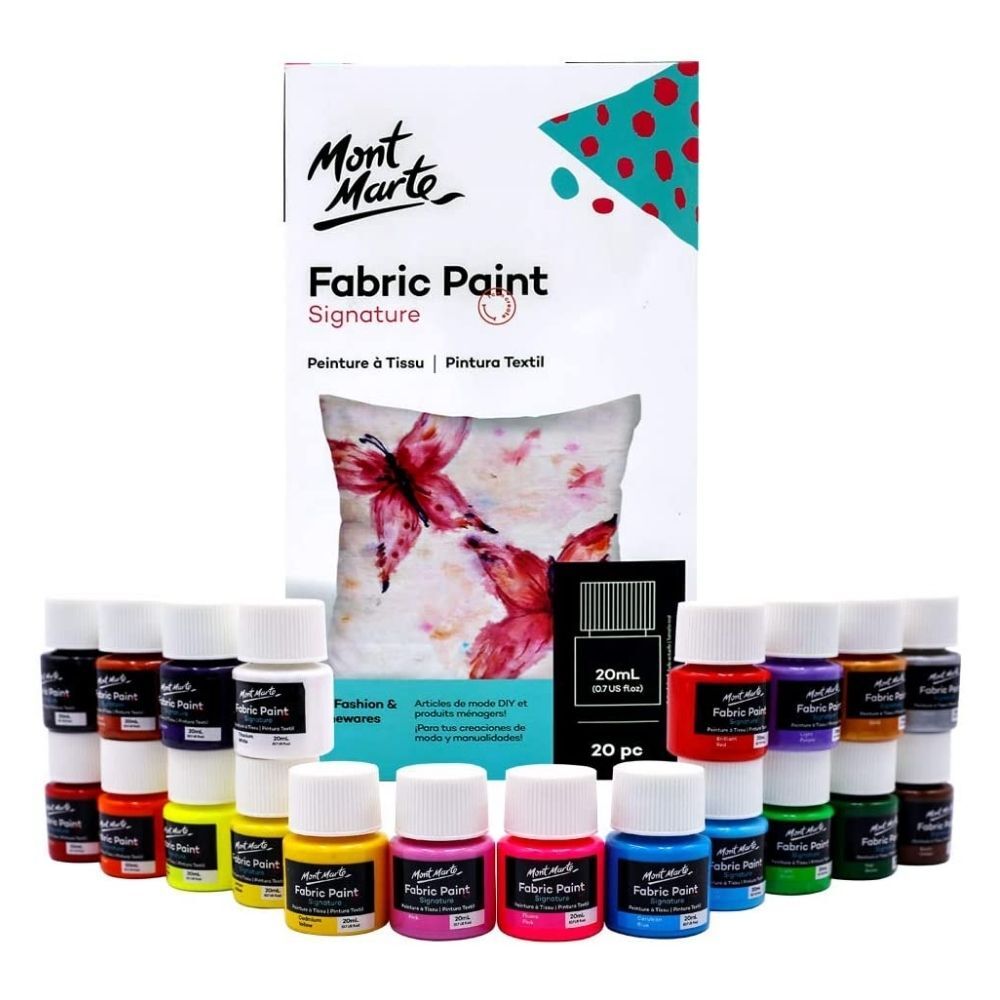 Mont Marte Fabric Paint Set 20pc x 20ml Default Title