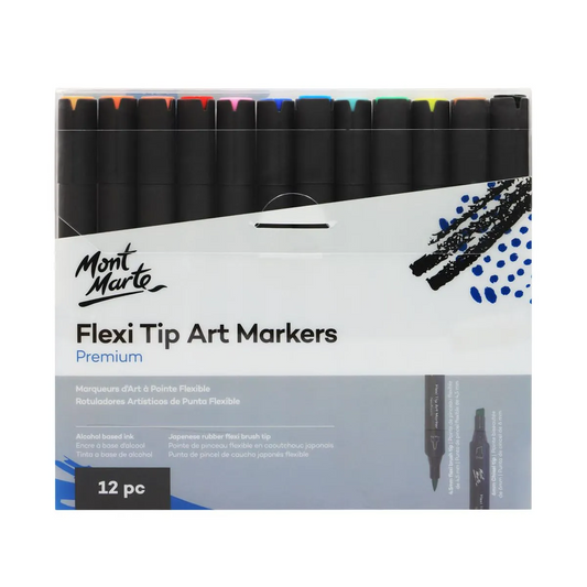 Mont Marte Flexi Tip Alcohol Art Markers 12pc Default Title