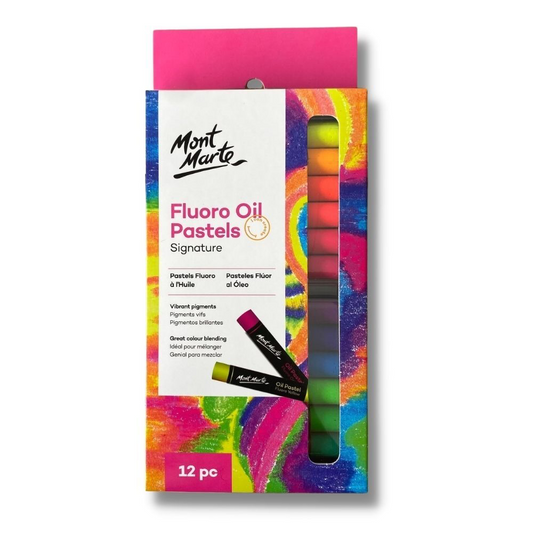 Mont Marte Fluoro Oil Pastels 12pc Default Title
