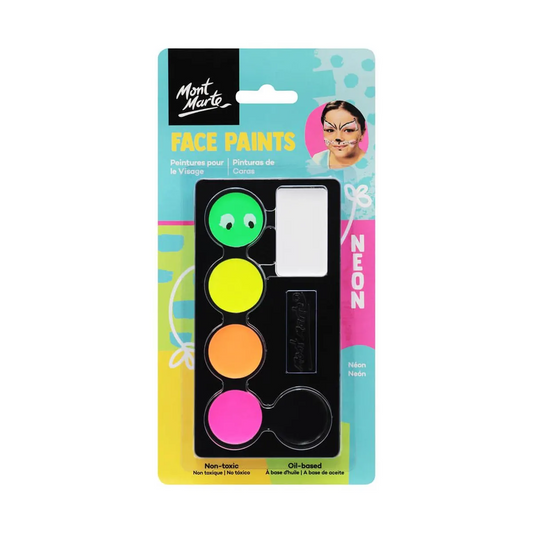 Mont Marte Kids Face Painting Set Neon Default Title