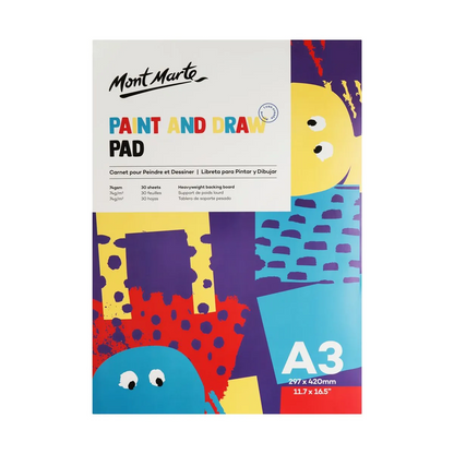 Mont Marte Kids Paint and Draw Pad A3 30sht image 1