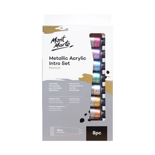 Mont Marte Metallic Acrylic Intro Set 8pce x 18ml Default Title