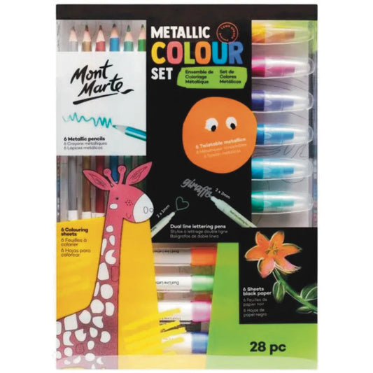 Mont Marte Metallic Colouring Set 28pc image 1