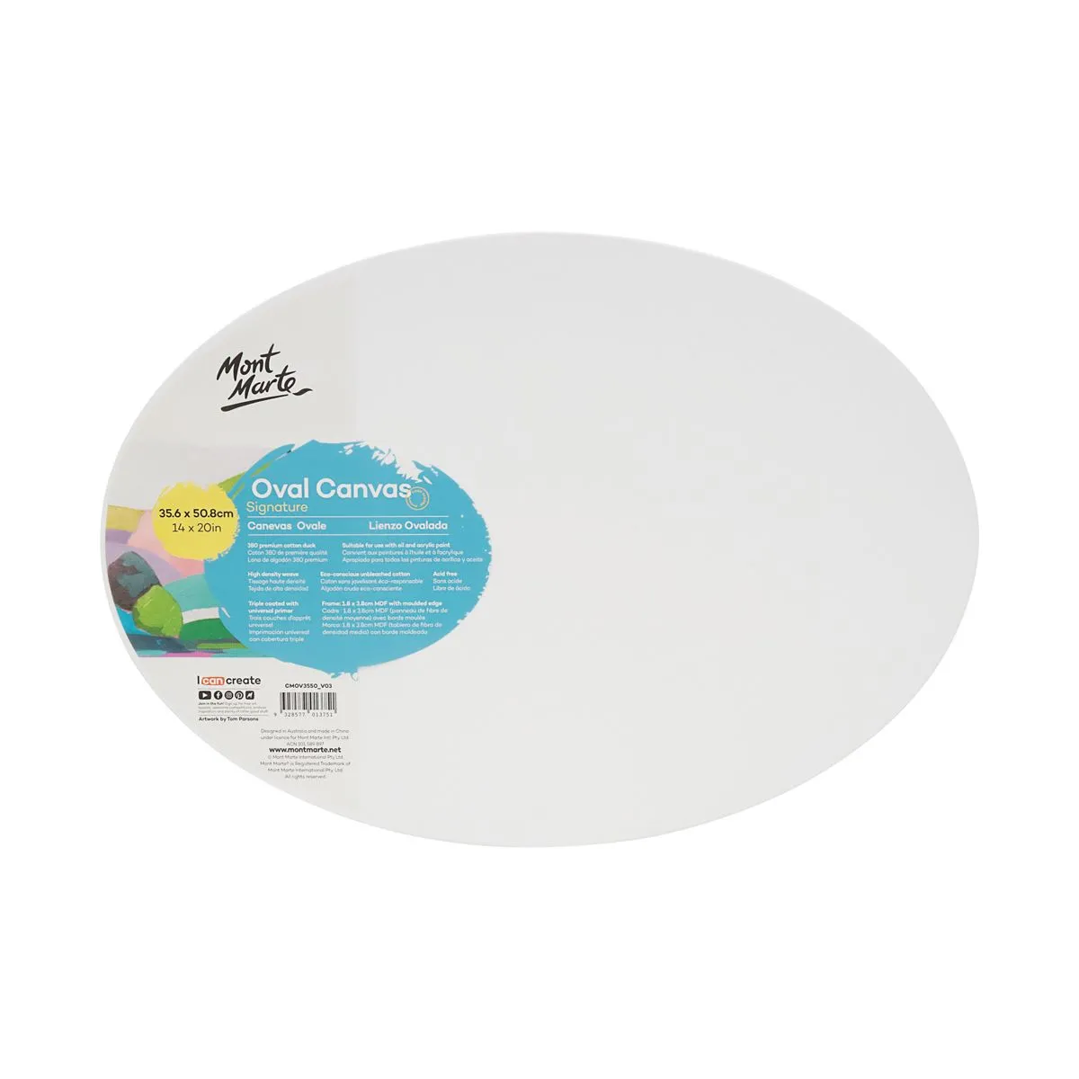 Mont Marte Oval Canvas 35.6x50.8cm