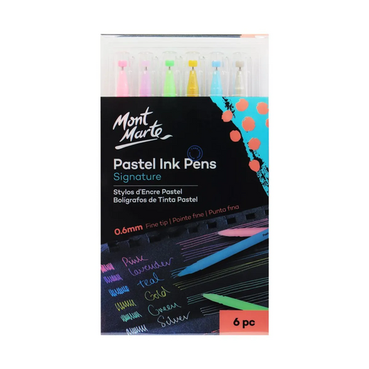 Mont Marte Pastel Ink Pens Fine Tip 6pc Default Title