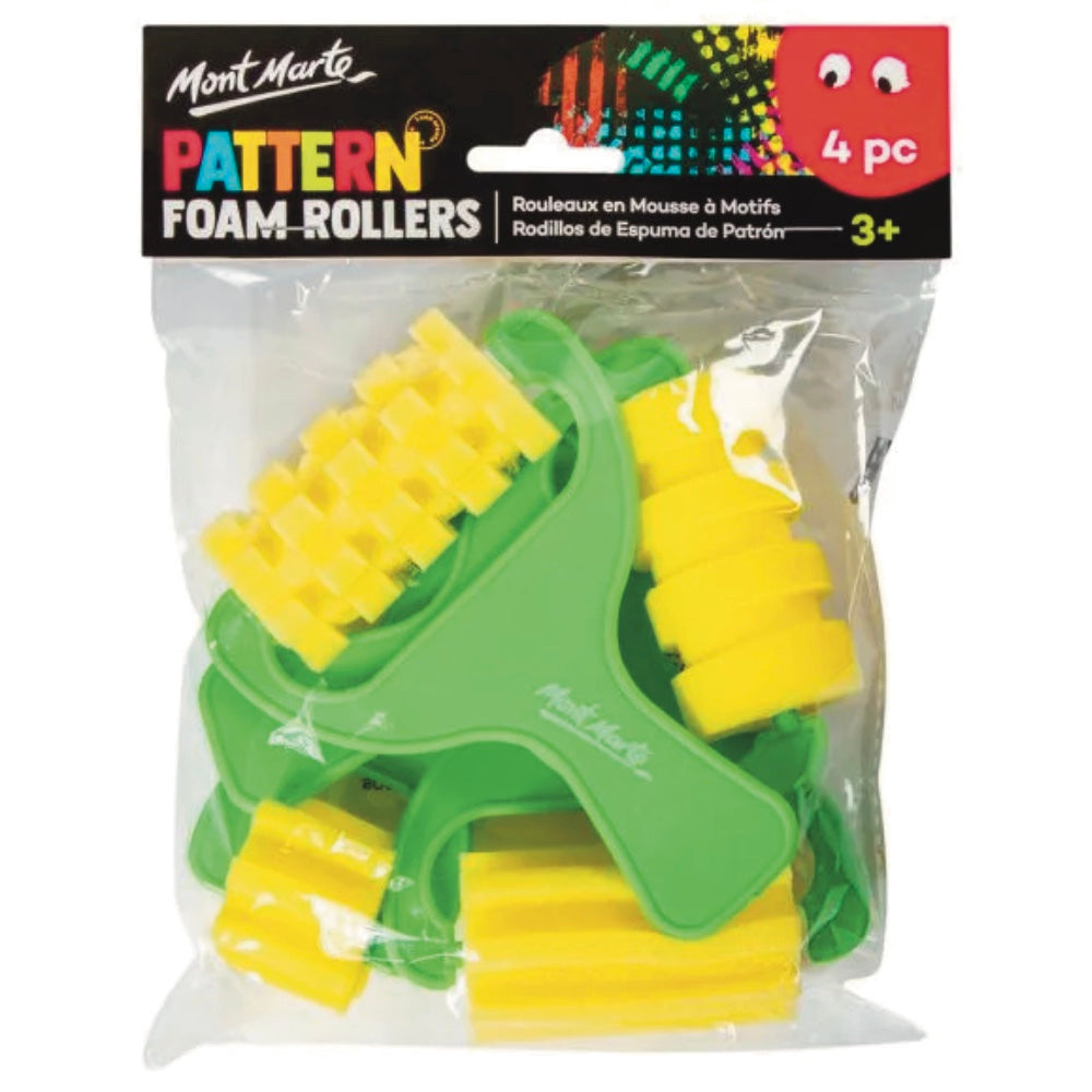 Mont Marte Pattern Foam Rollers 4pc image 1